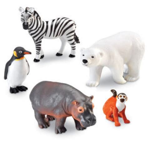 Jumbo Zoo Animals Set Of 5