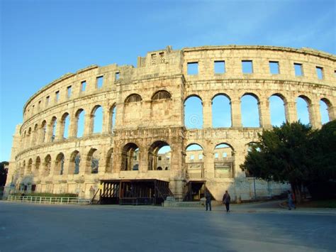 The Pula Amphitheatre Arena In Pula Or Roman Amphitheatre In Pula