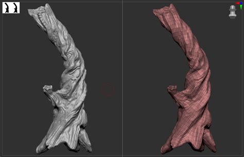 Creating A Realtime Res Tree High Poly To Low Poly RETOPO Confusion