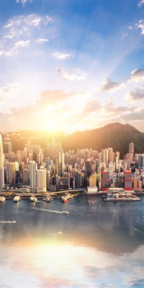 Download 1080x2160 Wallpaper Hong Kong Cityscape Buildings Honor 7x