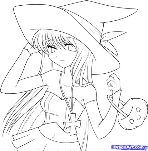 Step 10 How To Draw An Anime Witch Anime Witch Girl