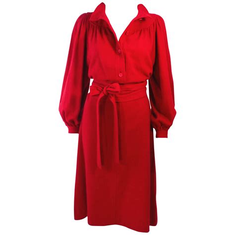 Emanuel Ungaro Red Dress With Rhinestone Accents For Sale At 1stdibs