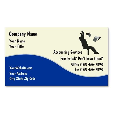 Your accountants business card can be a simple tool to communicate your contact details or you can expand it slightly to list a range of services you provide making it a mini promotional brochure. 1996 best Accountant Business Cards images on Pinterest