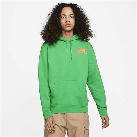 Loose Green Skate Hoodies And Pullovers