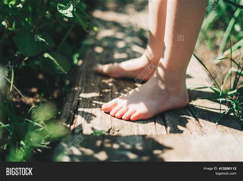 Kid Walking Barefoot Image And Photo Free Trial Bigstock