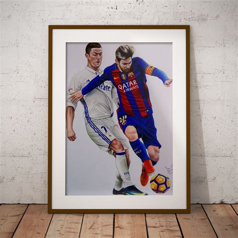 Eerst teken je een croquis, het als een model getekende figuur. PRINT van Ronaldo vs Messi Tekening | Etsy