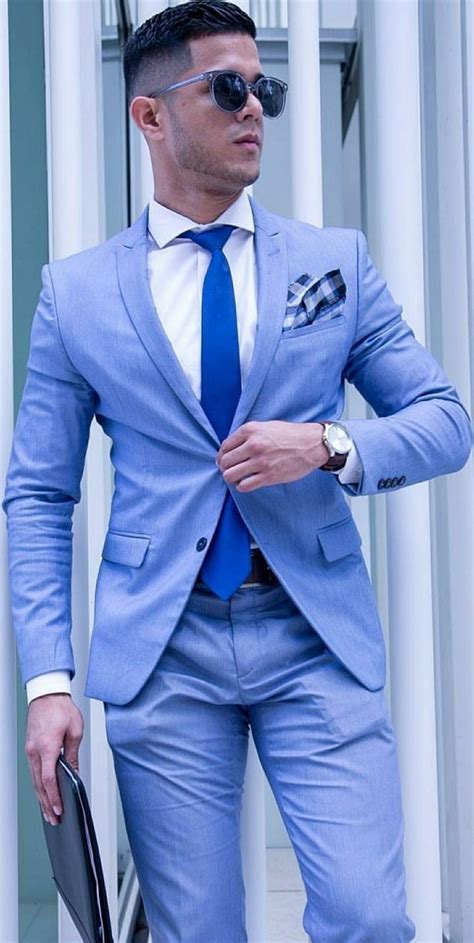 Pin By Đỗ Hải Việt On Mens Fashion Light Blue Suit Blue Suit Men