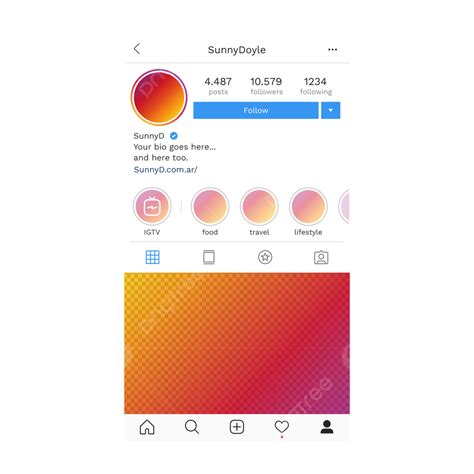 Instagram Profile Interface Template Download On Pngtree