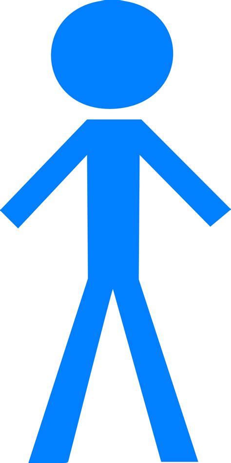 Stick Figurematchstick Man Blue Stick Figure Clip Art Png Download