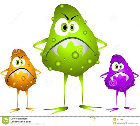 Die deklination des substantivs virus ist im singular genitiv virus und im plural nominativ viren. Germ Clip Art Cartoon - Cliparts