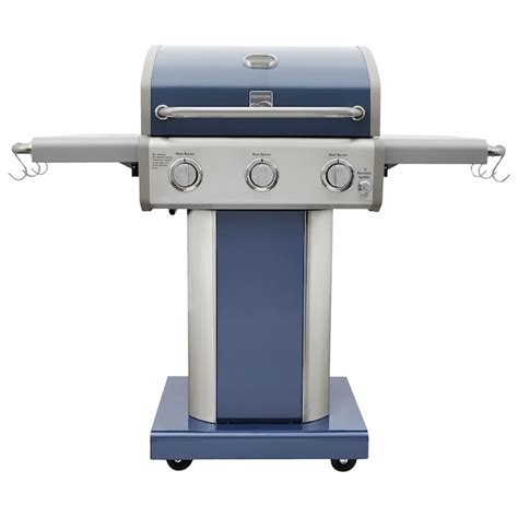 Kenmore Kenmore 3b Pedestal Gas Grill With Folding Side Shelves Azure