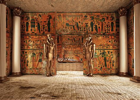 10x8ft Ancient Egyptian Pharaohs Tomb Pillar Photo Background Vinyl