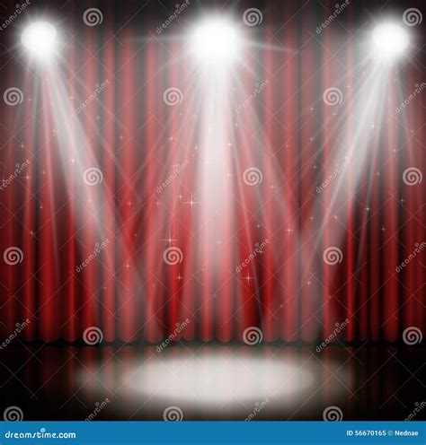 Spotlight On Stage Curtain