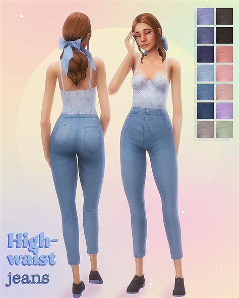High Waist Jeans Miiko On Patreon Sims 4 Mods Clothes Sims 4