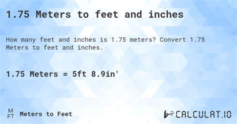 175 Meters To Feet And Inches Calculatio