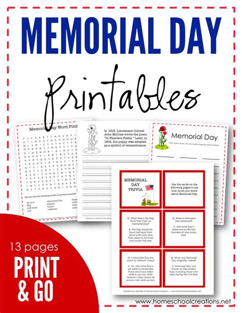 Free Printable Memorial Day