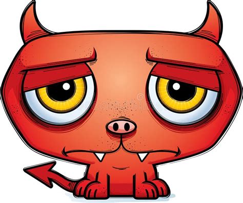 Sad Little Cartoon Devil Stock Vector Illustration Of Animal 116197843