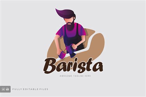Barista Logo Graphic By Stock Shape · Creative Fabrica