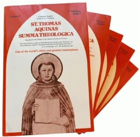 St Thomas Aquinas Summa Theologica 5 Volume Set By Thomas Aquinas Paperback 1981 From