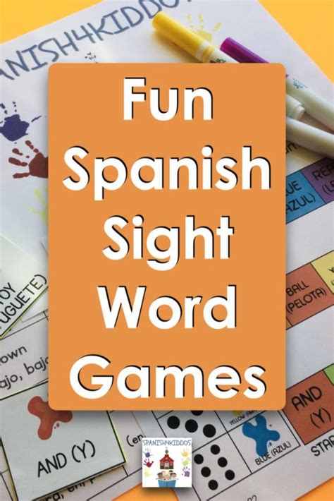 Spanish Sight Words Ideas And Resources Spanish4kiddos