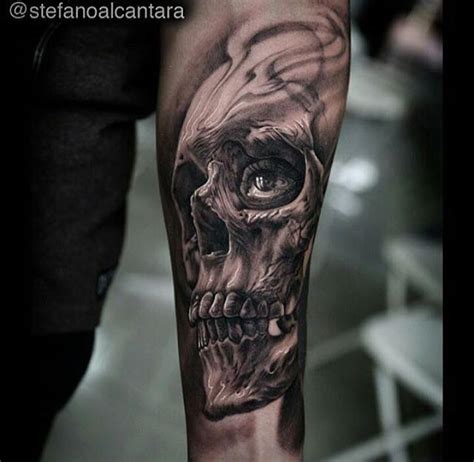 Realistic Pistol And Bullets Weapons Tattoo By Stefano