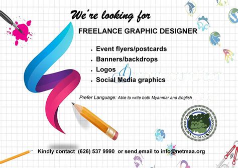 Freelance Graphic Designer Wanted Bilingual In Burmeseenglish Netmaa