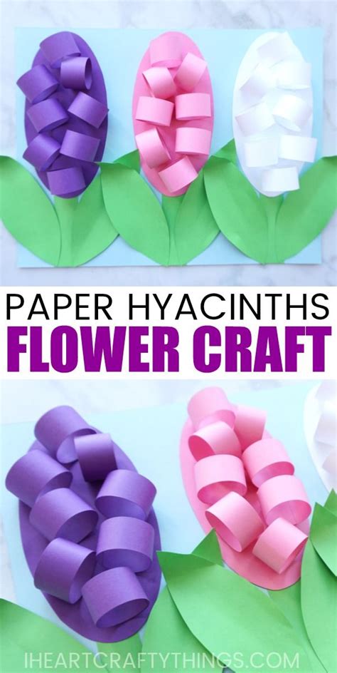 How To Make Paper Hyacinth Flowers Spring Flower Crafts Flower