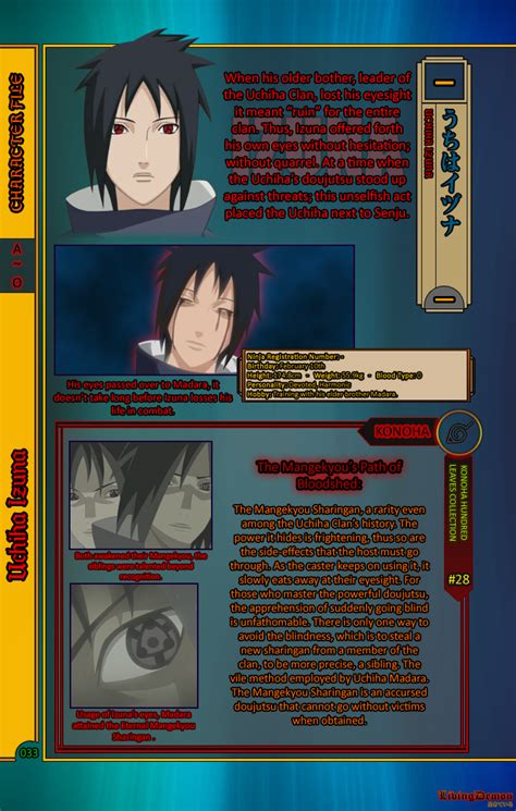 Naruto Databook 3 Izuna By Livingdemon On Deviantart
