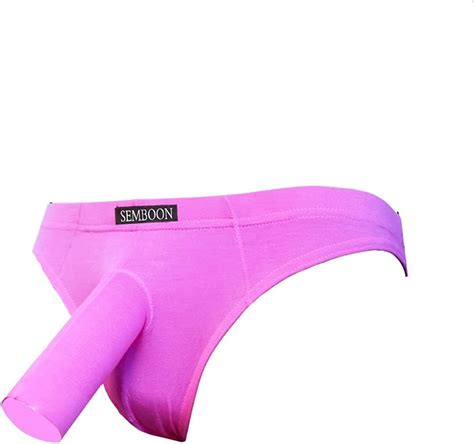 Semboon Mens Long Bulge Open Penis Sleeve Cock Glove Briefs Bikini
