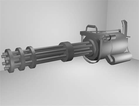 3d Model Minigun Low Poly Grenade Launcher Vr Ar Low Poly Cgtrader