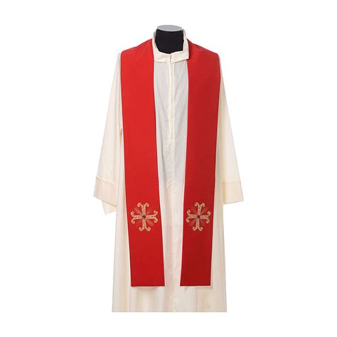 Clergy Stole With Cross And Glass Bead Online Sales On