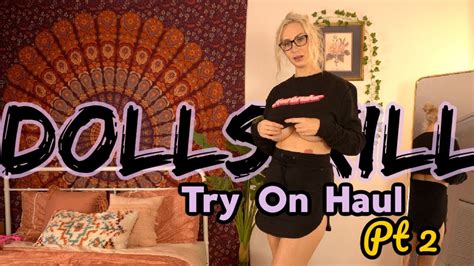 Dolls Kill Try On Haul Pt 2 Underboob Crop Tops Booty Shorts Crop Tops Mini Skirt Sleep Wear