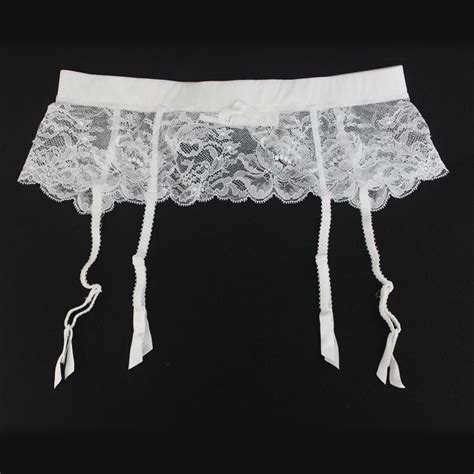 2021 quality pure white lace bow women female lady sexy garter belts for stockings fashion
