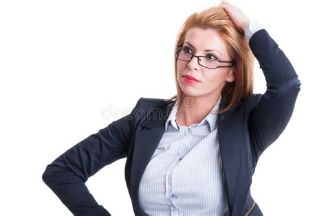 Worried Business Woman Stock Image Image Of Hand Idea 50382661