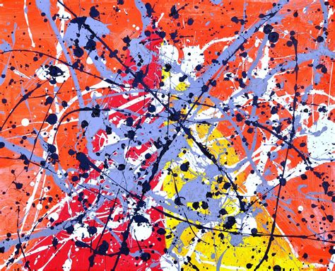 Splatter Paintings Pollock Style Recipe Splatter Art Paint