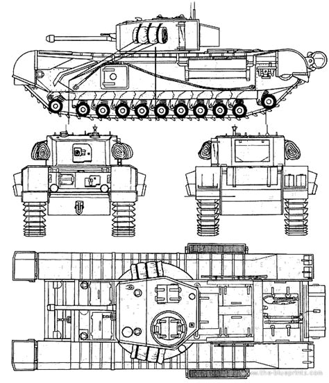 Tank Churchill Mkiv Drawings Dimensions Pictures Download