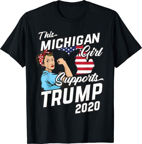Michigan For Trump 2020 Womens Rally T T Shirt Clothing Shoes And Jewelry