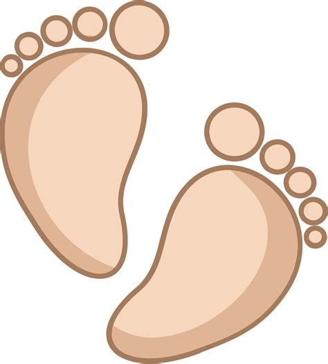 Red Baby Footprints Clipart