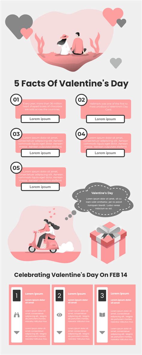 5 Facts Of Valentines Day Infographic Infographic Template