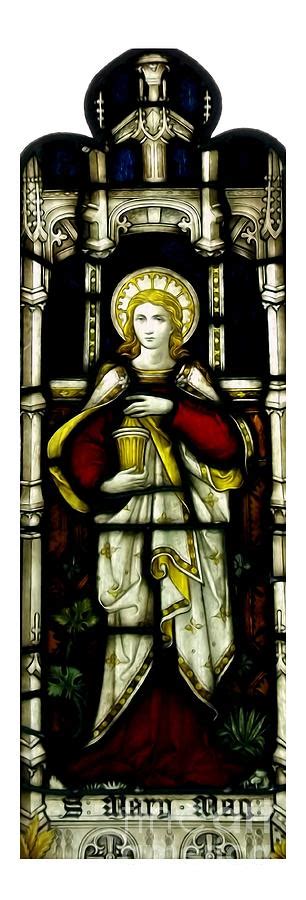Saint Mary Magdalene Stained Glass Window Soft Effect Photograph By