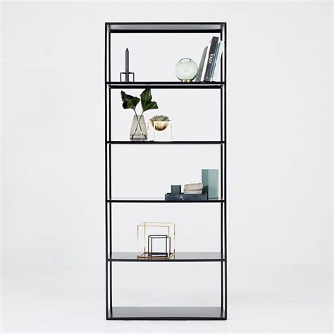Shop Our Designer Soho Black Steel Bookcase And Standing Shelf This