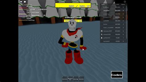 As easy as it seems, click on the codes button (lower right corner), type the code where enter code here! Roblox:Sans multiversal battles....PAPYRUS showcase. - YouTube
