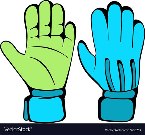 Protective Soccer Gloves Icon Icon Cartoon Vector Image