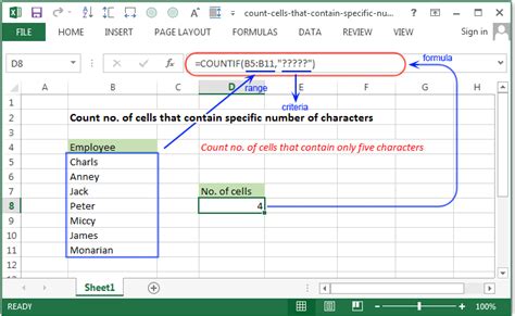 Excel Count Count No Of Cells That Contain Specific Number Of