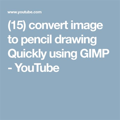 Convert Image To Pencil Drawing Quickly Using Gimp Artofit