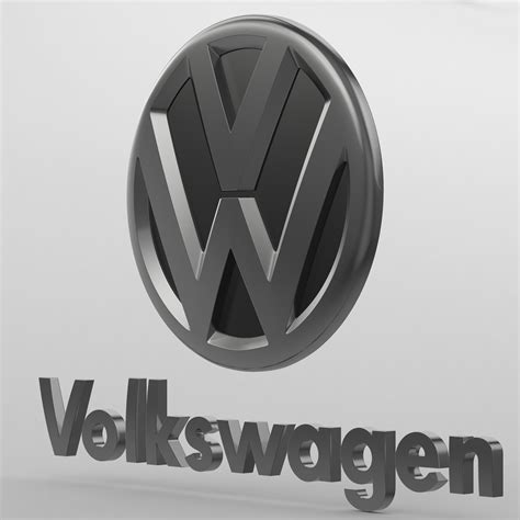 Volkswagen Logo 3d Model By 3dlogoman
