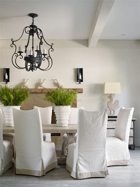 You'll be happy you took the time when you're hauling two extra chairs into the living room on superbowl sunday. Good Looking chair slipcover in Dining Room Transitional ...