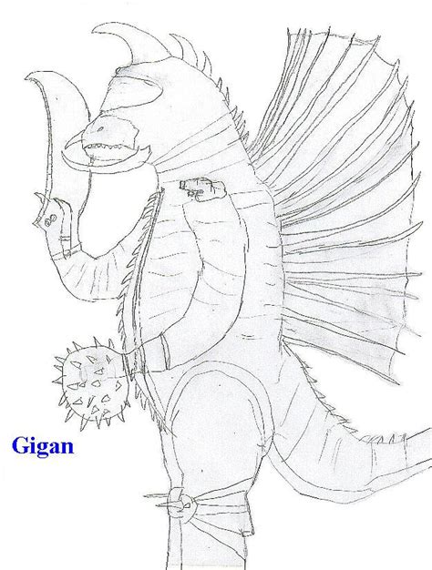 Coloring Pages Gigan Godzilla Drawing Easy Vs Drawings Color Cool