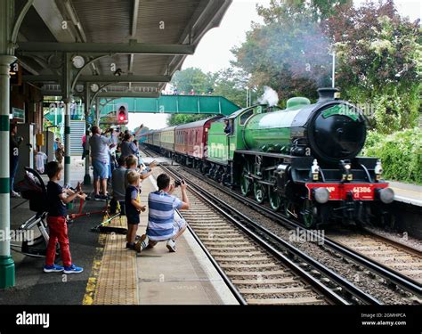 The Mayflower Steam Train Passing Through Bosham Railway Station In
