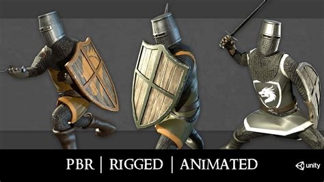 3d Asset Animated Knight With A Shield Cgtrader